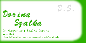 dorina szalka business card